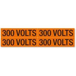  300 Volts, Medium (1 1/8 x 4 1/2) Label, 4.5 x 1.125 