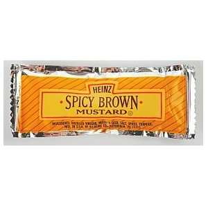 Heinz Spicy Brown Mustard   12 gm 200 case  Grocery 