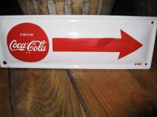 Vintage Uruguay Rare Convex Coca Cola Porcelain Sign  