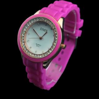 Fashion Ladies Womens Silicone Jelly Quartz Wrist Watch Watches 7 