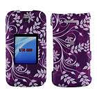 For LG UN430 Wine 2 U.S. Phone Purple Flower Leaf Texture Accessory 