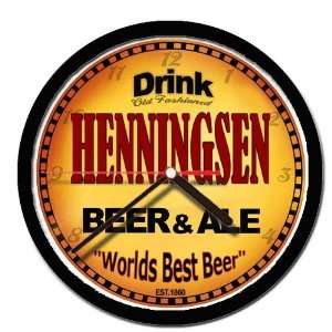  HENNINGSEN beer and ale cerveza wall clock Everything 