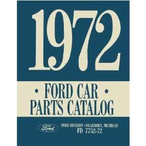  1972 FORD Parts Book List Guide Catalog Manual Automotive