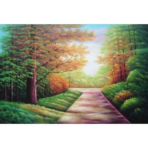  Secret Garden Path Oil Painting 24 x 36 inches