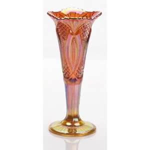 Mosser Glass Diamond Vase   Marigold