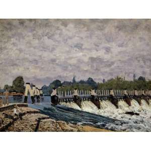  Oil Painting Molesey Weir Morning Alfred Sisley Hand 