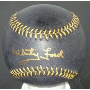  Autographed Whitey Ford Ball   Omlb Black Psa Sports 