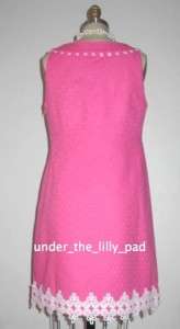 NWT Lilly Pulitzer JACQUELINE Hotty Pink DRESS 0 2 Lace  