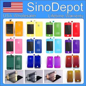   4G 4S Color LCD Screen Digitizer Back Cover Housing Conversion Kit Set