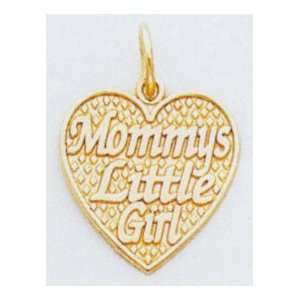  14kt Mommys Little Girl Heart Charm   C1700 Jewelry