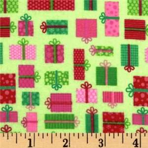  43 Wide Christmas Candy Flannel Gift Boxes Green/Multi 