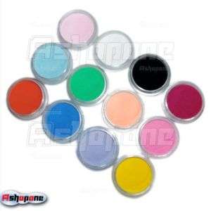 12 Mix Colors Acrylic Powder Builder Nail Art Set  