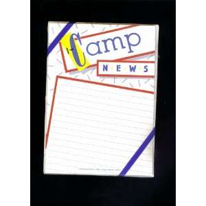 CAMP NEWS. STATIONARY. 12 SHEETS. 12 ENVELOPES. CONTEMPORARY DESIGNS 