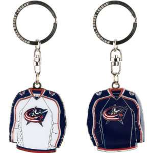 Jf Sports Columbus Blue Jackets Home & Away Jersey Keychain   2 Pack