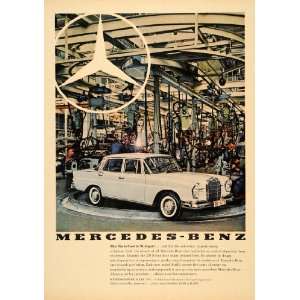  1959 Ad Vintage Mercedes Benz Automobile Factory Coupe 