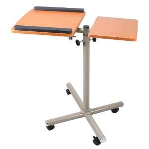  Adustable Laptop Table Cart Mobile, Mahogany 27.6 31.5 