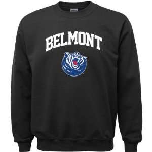  Belmont Bruins Black Youth Arch Logo Crewneck Sweatshirt 