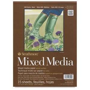   Mixed Media Pads   9 times; 12, Mixed Media Pad, 15 Sheets Arts