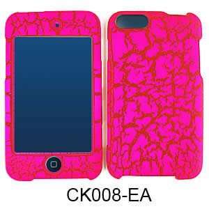   IPOD ITOUCH 2 RUBBERIZED HOT PINK EGG CRACK Cell Phones & Accessories