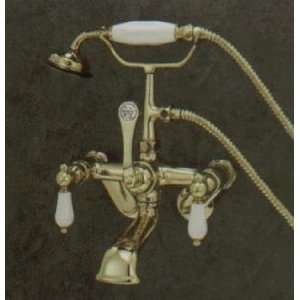 Elizabethan Telephone Faucet Tub wall mounted w/ Hot and Cold labeled 