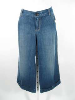 MELI MELO Blue Wide Leg Cropped Capri Pants Jeans  