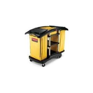 Rubbermaid Full Size Housekeeping Service Cart with Zippered Yellow 