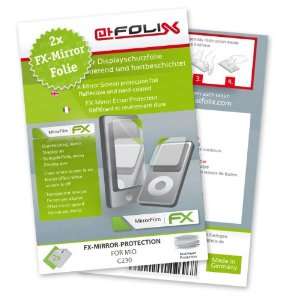  2 x atFoliX FX Mirror Stylish screen protector for Mio C230 