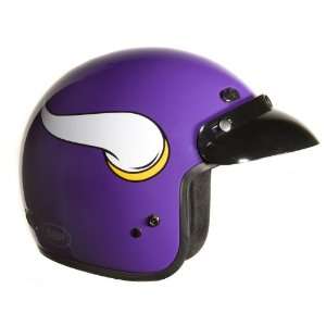 Brogies Bikewear NFL Minnesota Vikings Motorcycle Three Quarter Helmet 