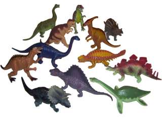 Lot of (12) NEW Dinosaur Action Figures Jurassic Park Play Toy 