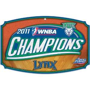  Wincraft Minnesota Lynx Wnba Champions 11X17 Wood Sign 