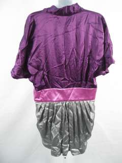 NWT MEGHAN Purple Silk Camaro Top Blouse Shirt 0 $262  