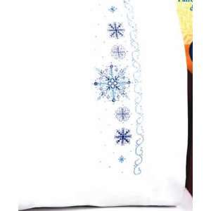  Winter Snowflakes Pillowcase Kit (stamped embroidery 