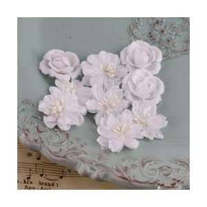   Miss Godivas Collection   Fabric Flower Embellishments   Marshmallow