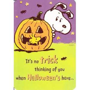 Halloween Card Peanuts Its No Trick Thinking of You When Halloweens 