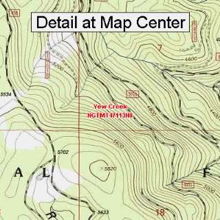  USGS Topographic Quadrangle Map   Yew Creek, Montana 