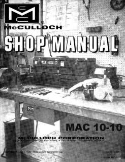 McCulloch Chain Saw MAC 10 10 Owners Manual, Shop/Service, Parts List 