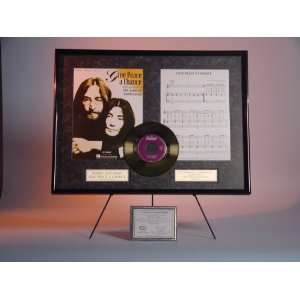 John Lennon 24 Kt Gold Record give Peace A Chance  Sports 