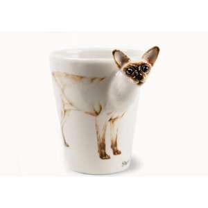  Siamese Cat Handmade Coffee Mug (10cm x 8cm)