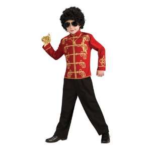   Boys Red Michael Jackson Military Jacket Size Medium