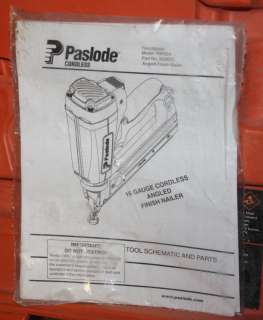 Paslode Impulse IM250A Cordless 16 Gauge Angled Finish Nailer, Charger 