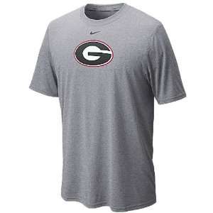  Nike Georgia Bulldogs Grey Dri FIT Mascot T Shirt Sports 