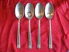 CENTURY H&E LOT OF 4 SERVING SPOONS SILVERPLATE FLATWARE A/I