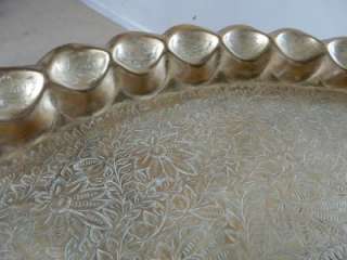 Anglo Indian Mid Century COFFEE / SIDE TABLE BRASS TOP  