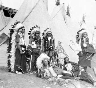 Photo 1900 Six Sioux Indian Chiefs  