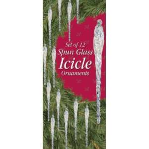   Glass 5.5 Icicle Christmas Ornaments Boxed #232720