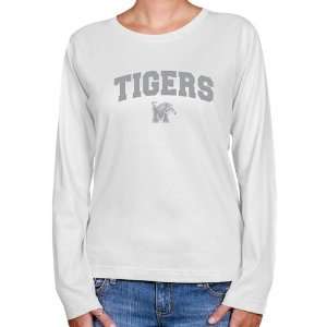 Memphis Tigers Ladies White Logo Arch Long Sleeve Classic 