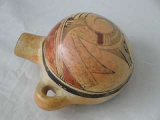 Antique Vintage Older Maricopa Acoma Pottery Water Vessel Canteen 
