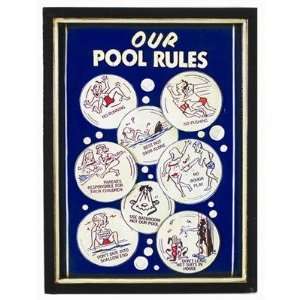  Indoor/Outdoor Decor   Our Pool Rules Toys & Games