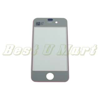 White Front Screen Glass Lens Cover for Apple iPhone 4G  
