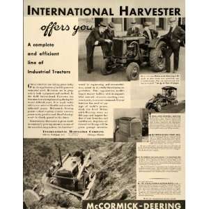   Harvester McCormick Deering   Original Print Ad